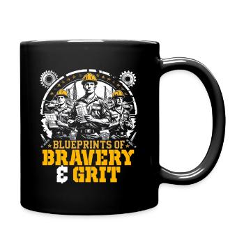 Mécanique militaire Bravoure et courage - Mug uni - noir - Droite