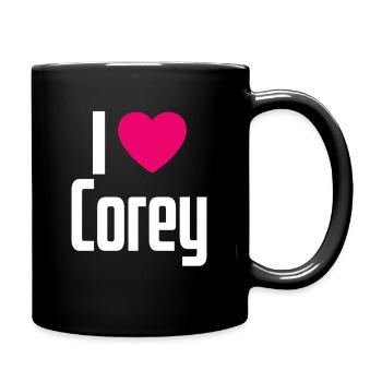 J’aime Corey Pink Heart J’aime Corey - Mug uni - noir - Droite