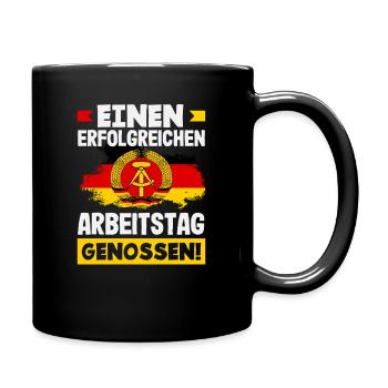 Journée de travail réussie camarades Ossi Spruch RDA - Mug uni - noir - Droite