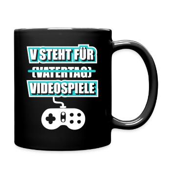 Fête des Pères Père Gamer Jeux Vidéo Papa - Mug uni - noir - Droite