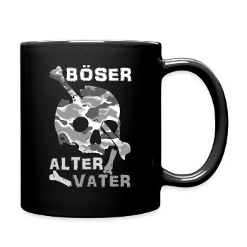 Evil Old Father Skull - Full Colour Mug - black - Right