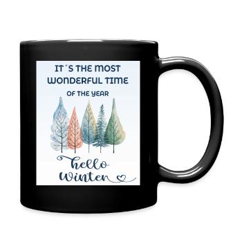 It's the Most Wonderful Time of the Year – Winter - Full Colour Mug - black - Right