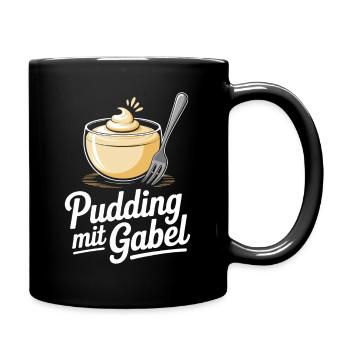 Pudding with fork - Full Colour Mug - black - Right
