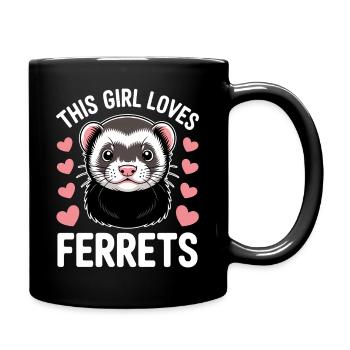 Ferret Saying Funny Ferret Gift - Full Colour Mug - black - Right
