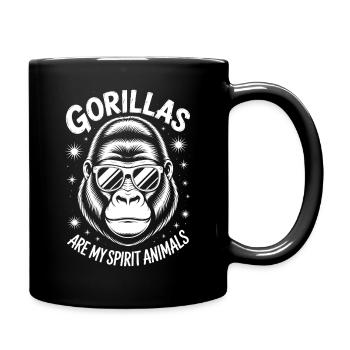 Gorille disant gorilles Gorilles drôle de cadeau de gorille - Mug uni - noir - Droite
