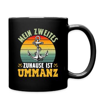 Ostsee MEIN ZWEITES ZUHAUSE IST UMMANZ - Tasse einfarbig - Schwarz - Rechts