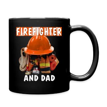 POMPIER ET PAPA - Mug uni - noir - Droite