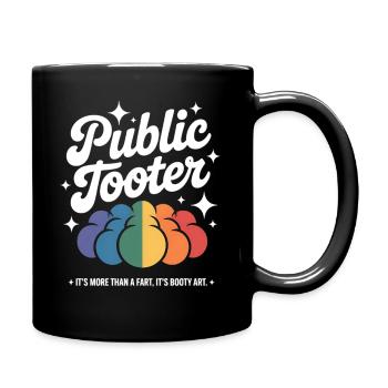 Buntes Poop Kunstwerk - Tasse einfarbig - Schwarz - Rechts