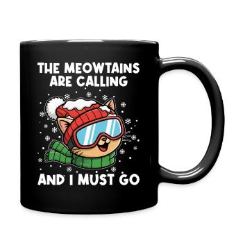 Apres Ski Meowtains Are Calling And I Must Go - Full Colour Mug - black - Right