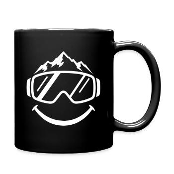 Funny Face Apres Ski Party Crew Snow Skiing Ski - Full Colour Mug - black - Right