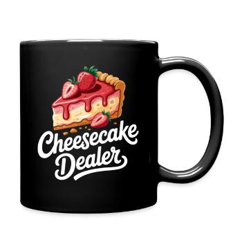 Kuchen - Tasse einfarbig - Schwarz - Rechts