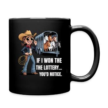 Funny If I Won The Lottery You’d Notice Yacht boat - Tasse einfarbig - Schwarz - Rechts