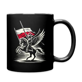 Polnische geflügelte Husarenritterkunst - Tasse einfarbig - Schwarz - Rechts