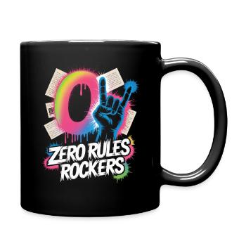 Zero Rules Rockers Punk Rock Music - Full Colour Mug - black - Right