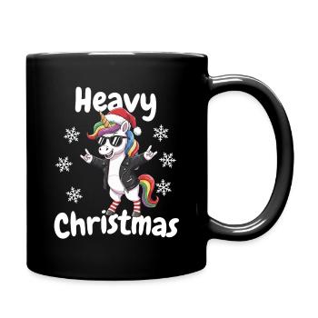 Heavy Christmas Unicorn Skirt - Full Colour Mug - black - Right