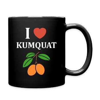 J'aime Kumquat et ses fruits orange - Mug uni - noir - Droite
