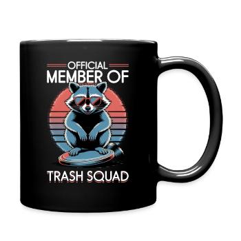 Funny Raccoon - Tasse einfarbig - Schwarz - Rechts