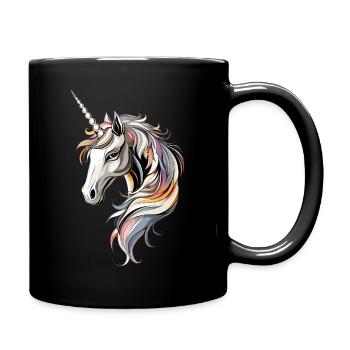 Licorne Poney Cavalier Chevaux Équitation Licornes - Mug uni - noir - Droite