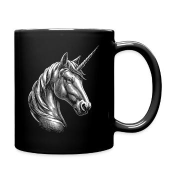 Licorne Poney Cavalier Chevaux Équitation Licornes - Mug uni - noir - Droite