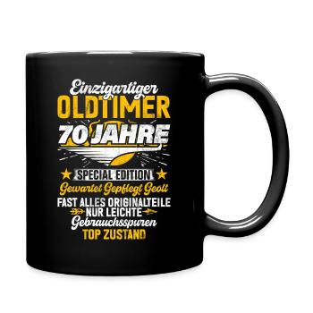 70 Years Unique Classic 70th Birthday - Full Colour Mug - black - Right