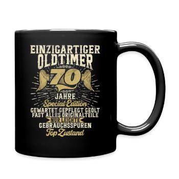 70 Years Unique Classic 70th Birthday - Full Colour Mug - black - Right