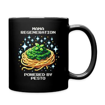 Mana Regeneration | Powered by Pesto - Tasse einfarbig - Schwarz - Rechts