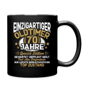 70 Years Unique Classic 70th Birthday - Full Colour Mug - black - Right