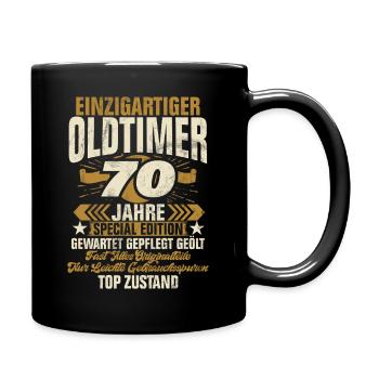 70 Years Unique Classic 70th Birthday - Full Colour Mug - black - Right
