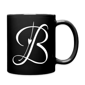 Buchstabe B Initiale Alphabet Monogramm Taschenstil - Tasse einfarbig - Schwarz - Rechts