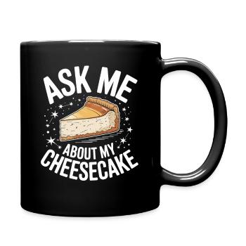 Demande-moi mon cheesecake - Mug uni - noir - Droite