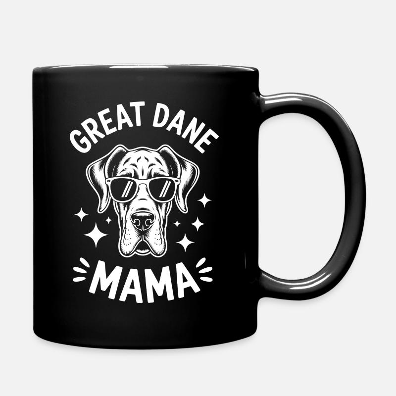 Deutsche Dogge Spruch Lustiges Dogge Geschenk - Tasse einfarbig - Schwarz