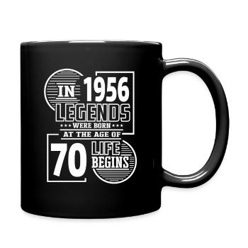 Birthday 1956 Legends Retro Life Begins - Full Colour Mug - black - Right