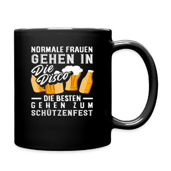 Die Besten Gehen Schützenfest Lustiger - Tasse einfarbig - Schwarz - Rechts