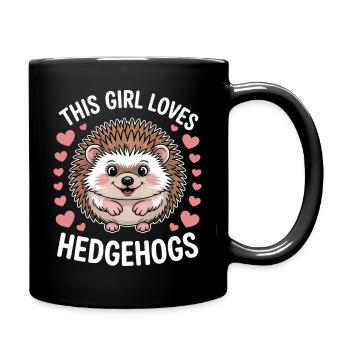Hedgehog Saying Girl Funny Hedgehog Gift - Full Colour Mug - black - Right