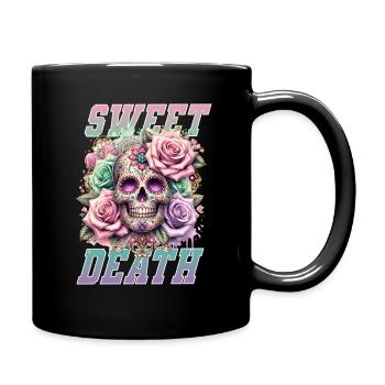 Flowers Skull Beauty Bloom - Full Colour Mug - black - Right