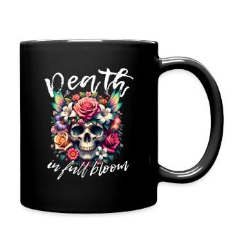 Flowers Skull Beauty Bloom - Full Colour Mug - black - Right