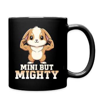 Holland Lop Rabbit Humor - Tasse einfarbig - Schwarz - Rechts