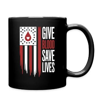 Blutspender Blutspende - Tasse einfarbig - Schwarz - Rechts