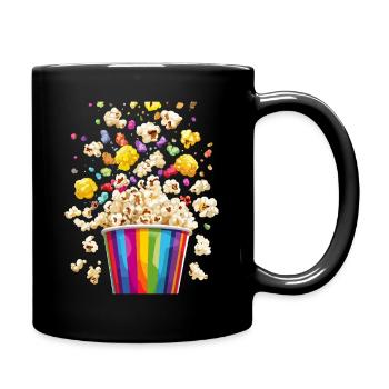 Colorful Popcorn Explosion From Rainbow Mug - Full Colour Mug - black - Right