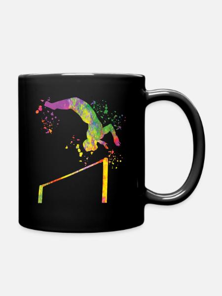 Turnerin Reck Kunstturnen - Tasse einfarbig - Schwarz
