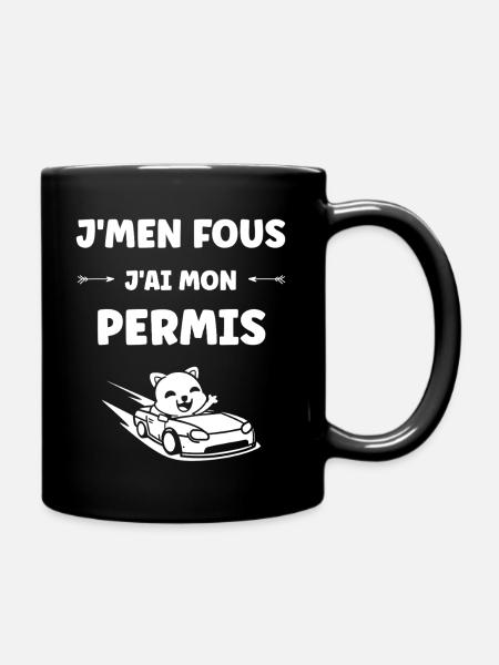 Führerschein-Humor - Tasse einfarbig - Schwarz