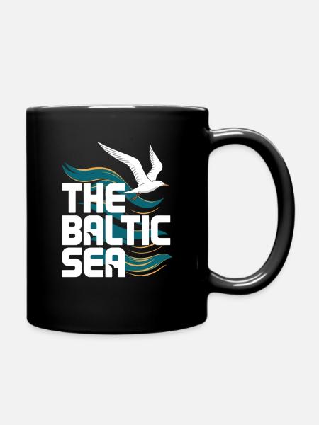 The Baltic Sea Ostsee Möwe Wellen Küste Meer - Tasse einfarbig - Schwarz