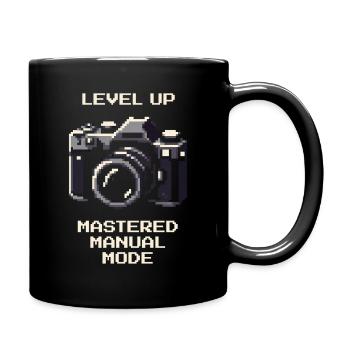Level Up | Manuellmodus gemeistert, ISO Blende - Tasse einfarbig - Schwarz - Rechts