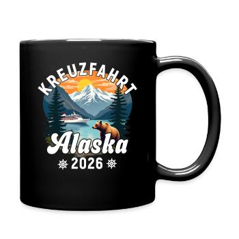 Kreuzfahrt Alaska 2026 - Tasse einfarbig - Schwarz - Rechts