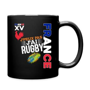 Je Peux Pas J'ai Rugby Passion Joueur de Rugby - Mug uni - noir - Droite
