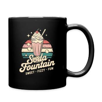 Vintage Soda Werbung - Tasse einfarbig - Schwarz - Rechts