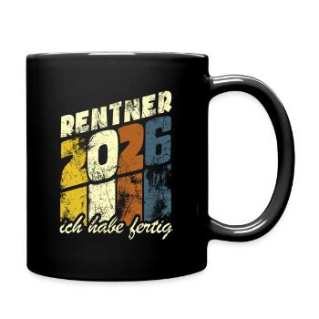 Rente 2026 | Retraite | Maison d’hôtes | J’ai fini - Mug uni - noir - Droite