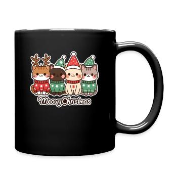 Meowy Christmas Cat Crew, Chatons - Mug uni - noir - Droite
