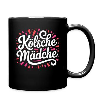 Kölsche Mädche Karneval Köln Kölle Kölsch Mädchen - Tasse einfarbig - Schwarz - Rechts