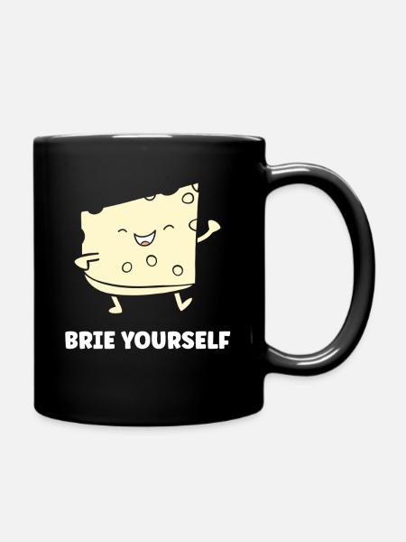 Humor Brie-Käse - Tasse einfarbig - Schwarz